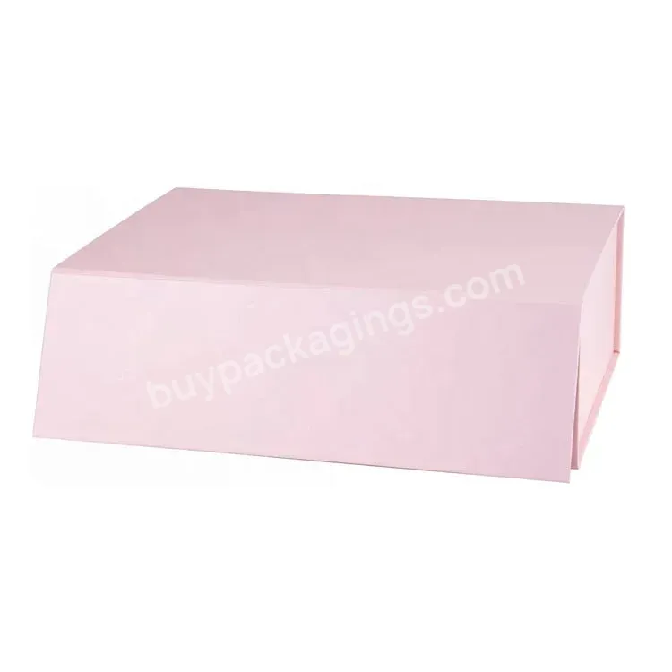 Magnet Folding Box Custom Luxury Pink Folding Magnetic Large Size Skin Care Packaging Paper Gift Box