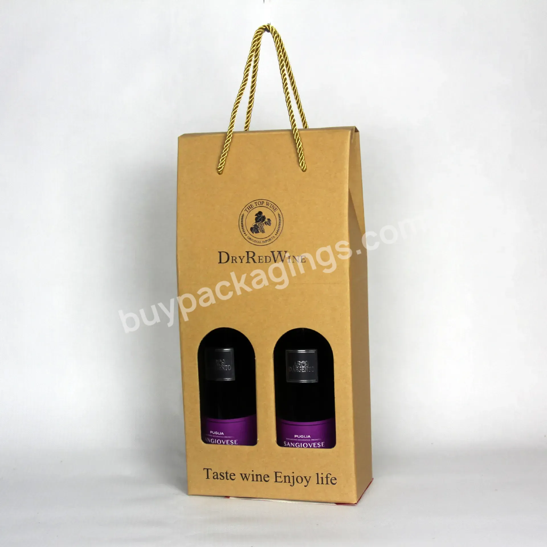 Manufacturer Celebration Favor Port Wine Beer Boxes Recyclable Elegant Gold Paper Cardboard Empty Foldable Wine Packaging Box