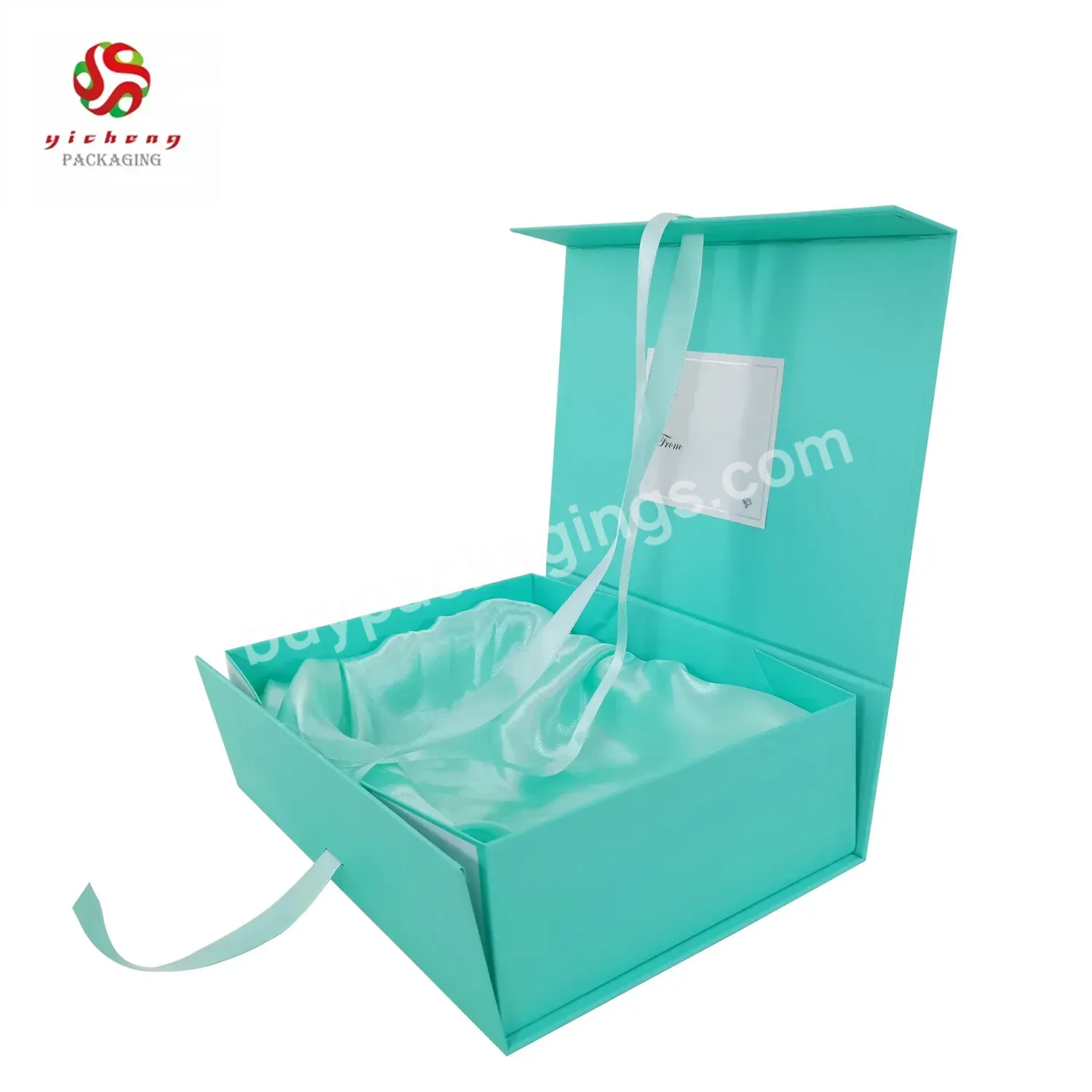 Manufacturer Custom Box With Logo Packaging Paper Luxury Made Box Magnetic Gift Folding With Ribbon