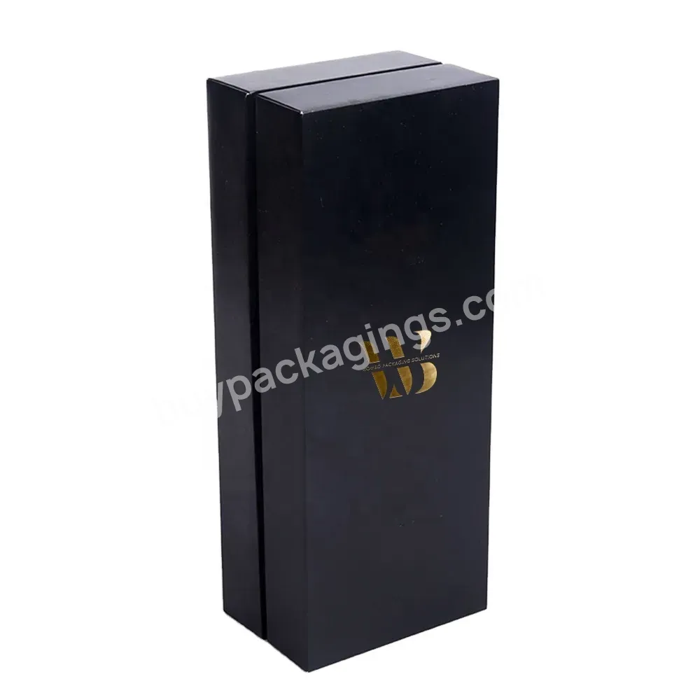 Matte Black Full Printing Custom Logo Print Square Gift Box With Lid And Base For Perfume Packaging With Insert
