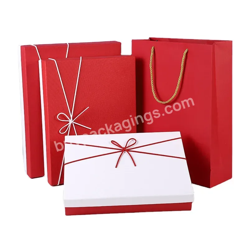 Matte Red Full Printing Custom Logo Print Rectangle Gift Box With Lid And Base For Chian Necklace Packaging