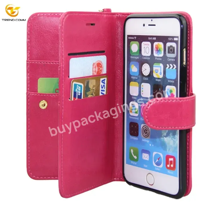 New Arrival Double Layer Flip Multifunction Magnetic Mobile Phone Accessories Leather Card For Iphone 6 Cell Phone Wallet Case - Buy Phone Wallet Case,Leather Cell Phone Case,New Arrival Double Layer Flip Multifunction Magnetic Mobile Phone Accessori