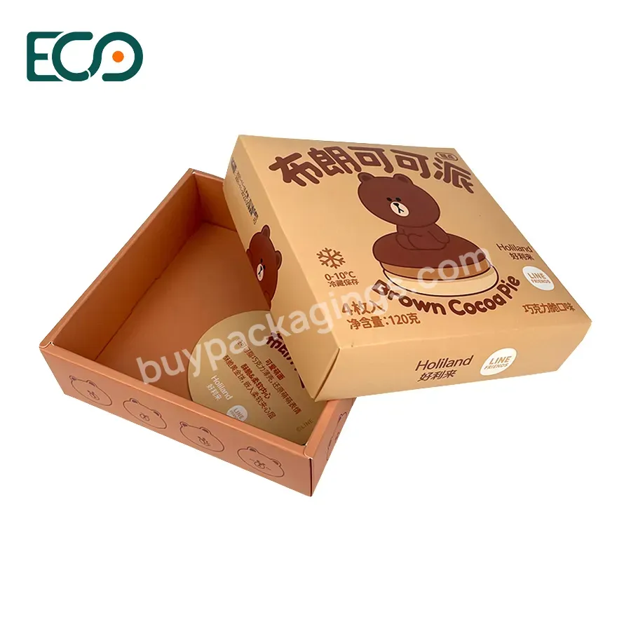 New Design Custom Printing Cardboard Box Cupcake Heaven And Earth Cover Paper Boxes Custom For Cake Food