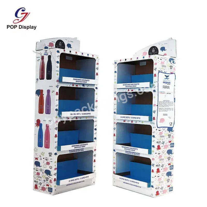 New Design Wholesale Advertising Cardboard Display Stand Corrugated Carton Paper Tray For Bottle Mug Cup Retail Sale Supermarket - Buy Corrugated Carton Display,Cardboard Retail Display Stand,Corrugated Paper Display.