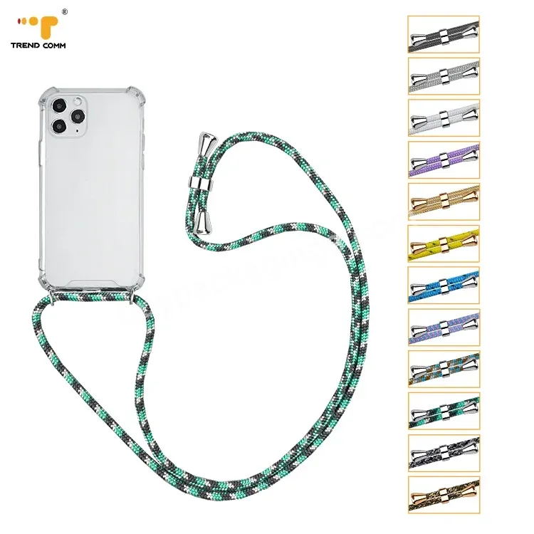 New For Iphone 11 Transparent Clear Necklace Case With Strap