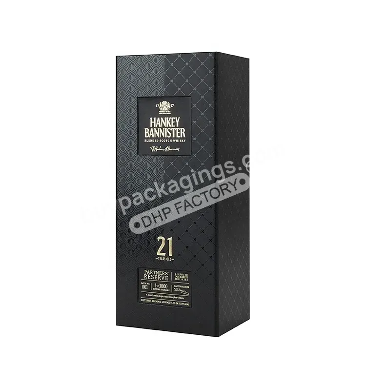 Oem Brand Luxury Champagne Alcohol Whisky Gift Boxes Custom Liquor Brandy Bottle Glass Red Wine Packaging Box