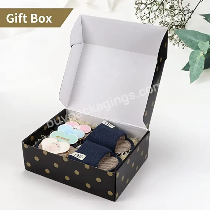 Oem Custom Black T-shirt Packaging Mailer Box Shoes Gift Custom Corrugated Paper Boxes