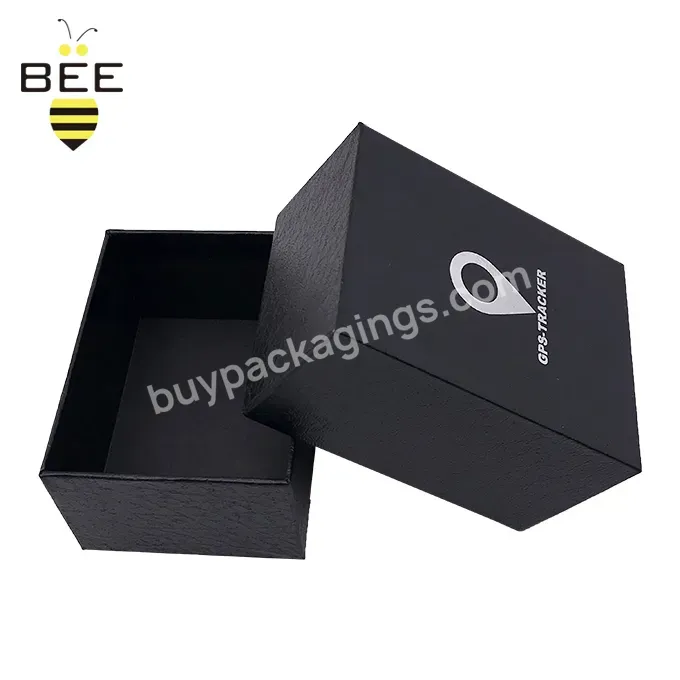 Oem High Quality 2 Pieces Lid And Base Box With Black Specialty Paper For Luxury Gift Like Jewelry Cardboard Box Ring Packaging