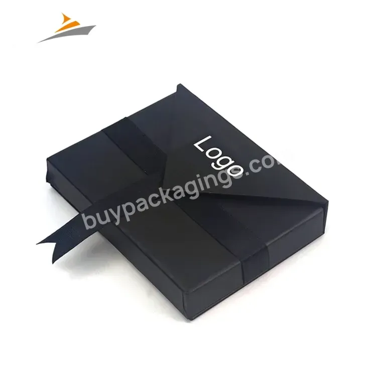 One-stop Factory Custom High Quality Eco Friendly Luxury Black Cardboard Paper Flip Box For Cards