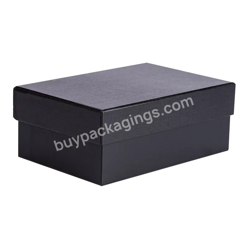 Paper Box Custom Printing Cardboard Packaging Removable Lid And Based 2 Piece Rigid Boxes For Shoes & Clothing