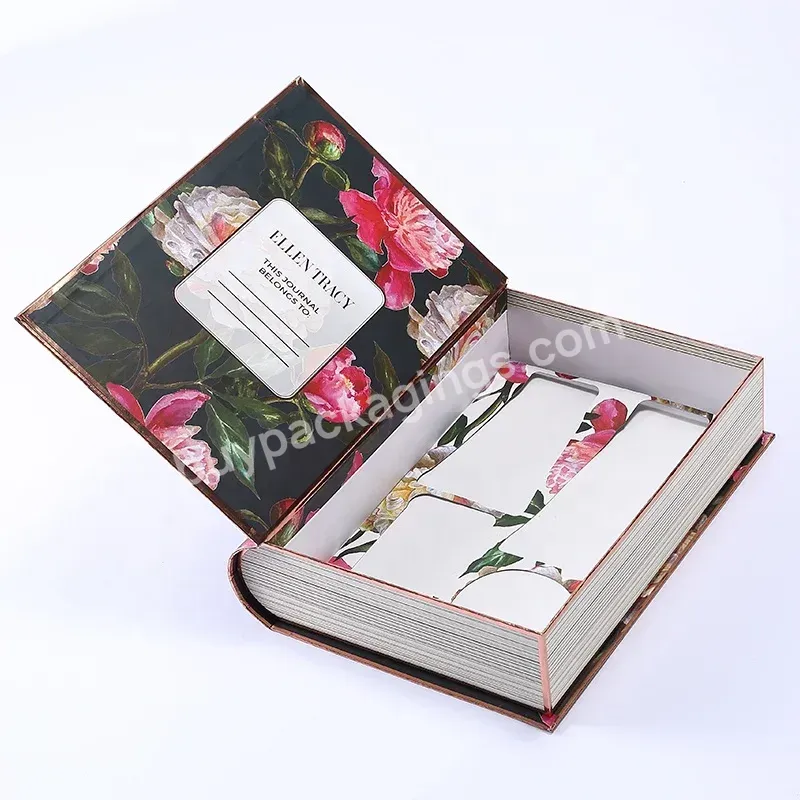 Personalized Cardboard Fake Book Shaped Gift Package Box For Product Packaging With Logo Custom