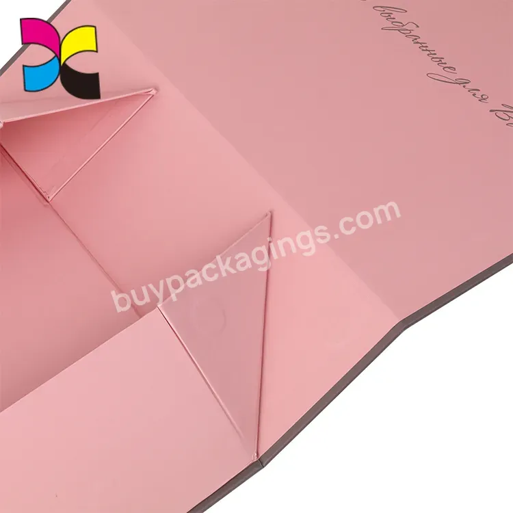 Pink Christmas Gift Rigid Foldable Box Bowknot Custom Rigid Cardboard - Buy Rigid Foldable Box,Bowknot Box,Custom Rigid Cardboard Box.
