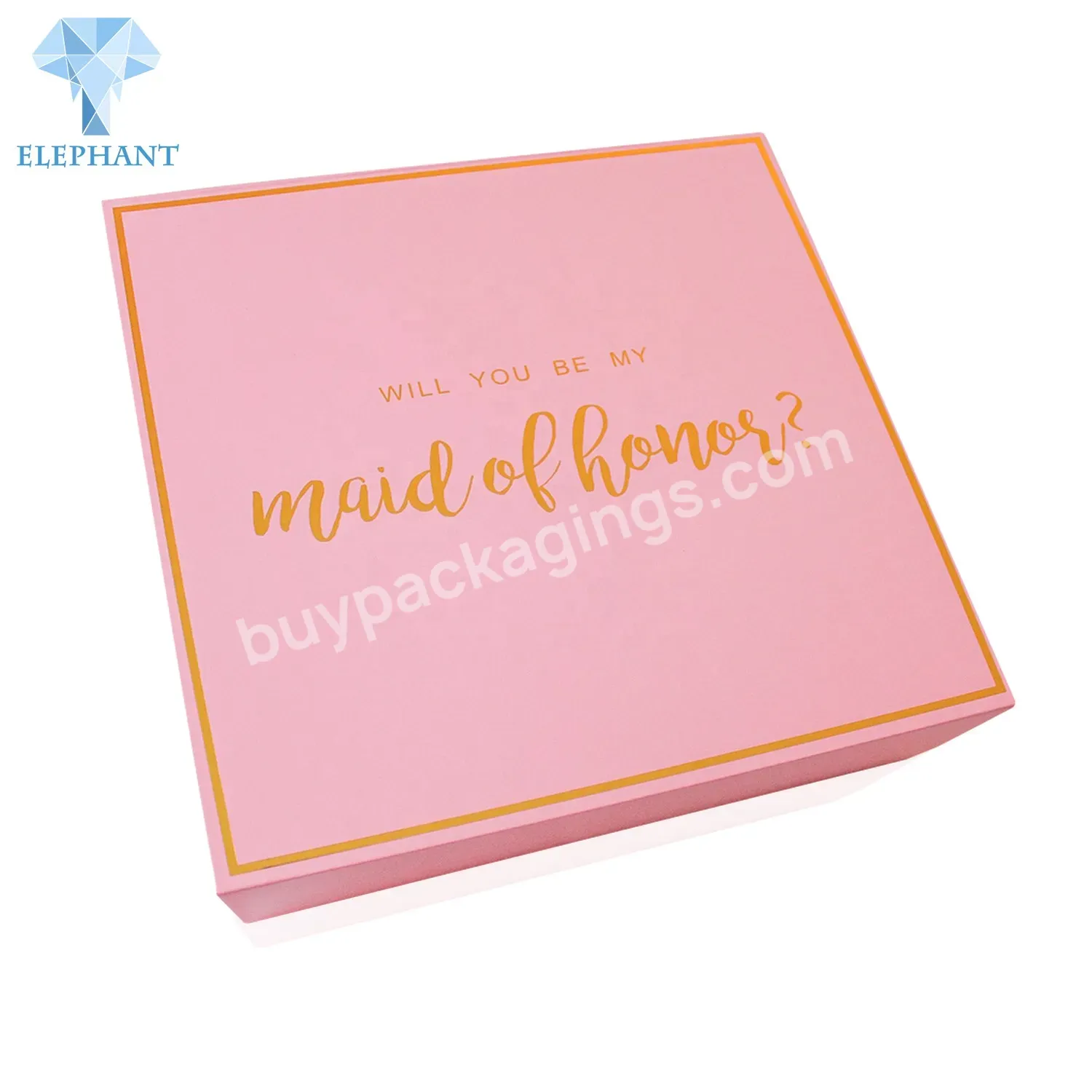 Pink Wedding Luxury Invitation Discount Magnetism Gift Box Wedding Invitation Box