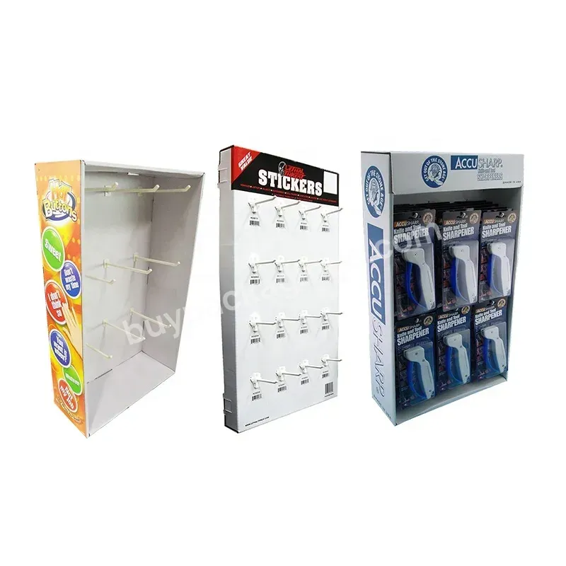 Pop Cardboard Counter Display Stands With Plastic Hooks,Hanging Display With Peg Hooks,Power Wing Sidekick Hook Display Racks - Buy Display With Hooks,Hook Display Racks,Power Wing.