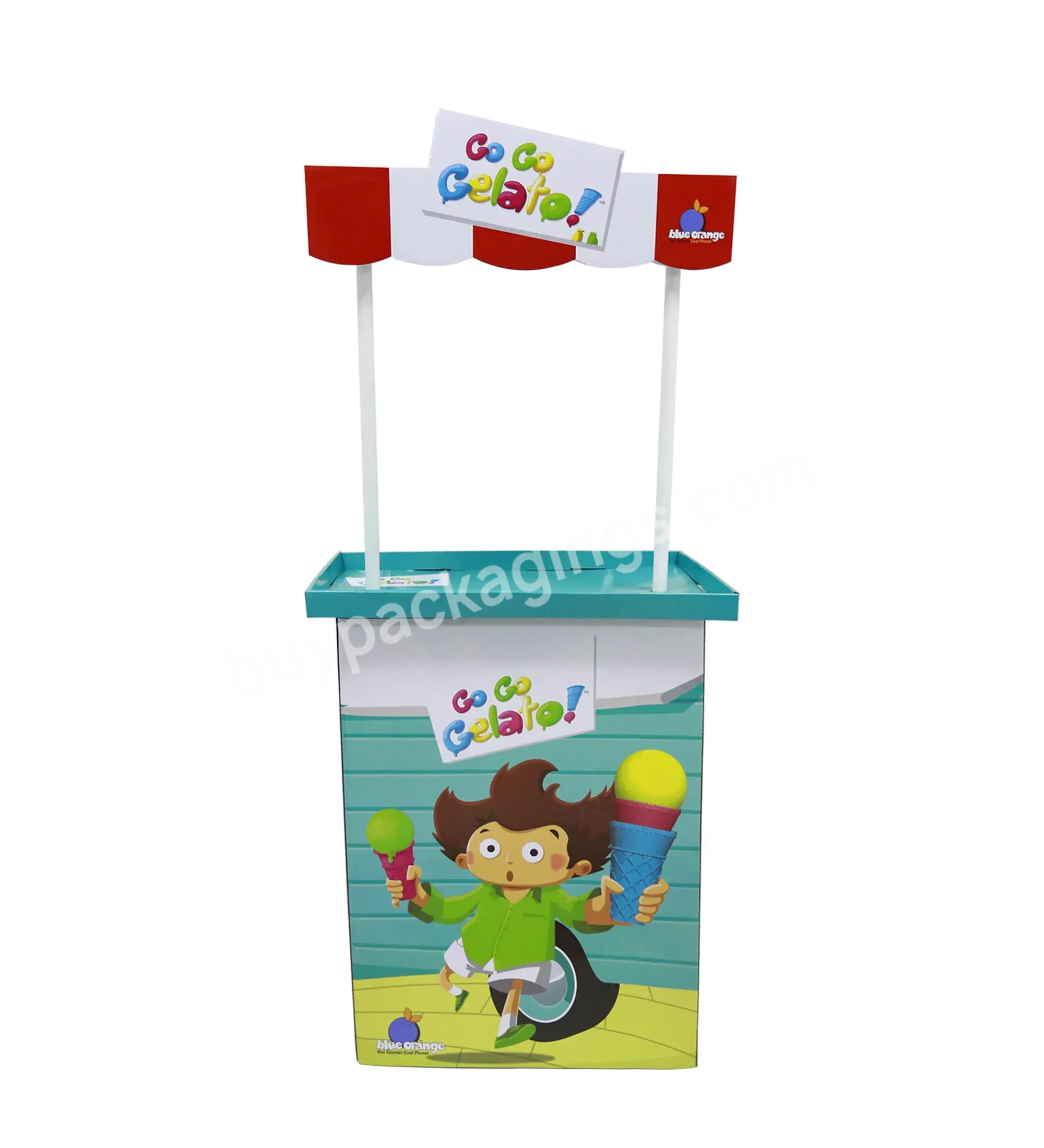 Pop Up Promotion Counter Table Flexible Cardboard Table Display Kiosk Stand Table