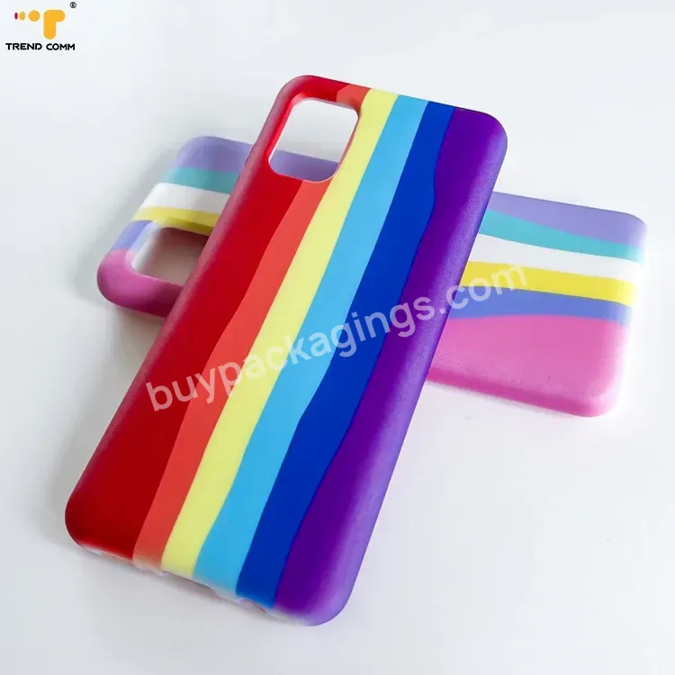 Popular Customized Rainbow Phone Cover Shockproof For Samsung A51 Silicone Case