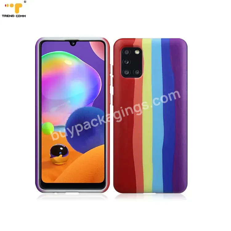 Popular Customized Rainbow Phone Cover Shockproof For Samsung A51 Silicone Case