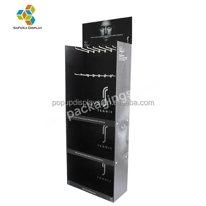 Pos Retail Floor Display Customized Folding Cardboard Display With Peg Hooks - Buy Cardboard Display With Peg Hooks,Cardboard Display With Peg Hook,Folding Cardboard Display.