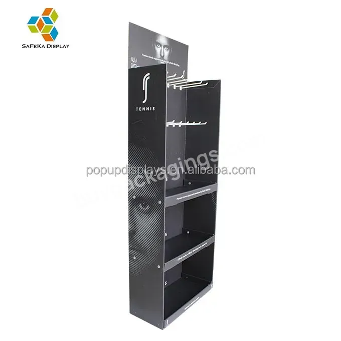 Pos Retail Floor Display Customized Folding Cardboard Display With Peg Hooks - Buy Cardboard Display With Peg Hooks,Cardboard Display With Peg Hook,Folding Cardboard Display.