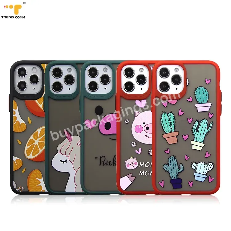 Printed Matte Bumper For Iphone 11 Pro Cases Frosted Custom Cell Phone Case