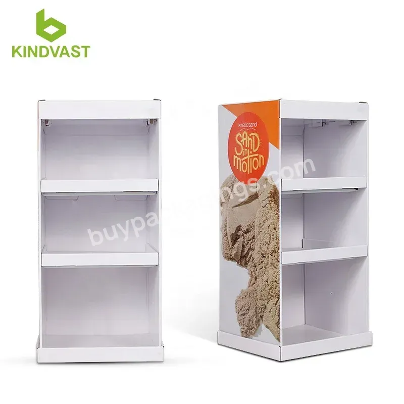 Promotional Pop Up Cardboard Display Shelf Free Standing Fsdu Cardboard Floor Display Rack