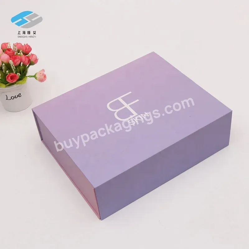 Purple Color Luxury Custom Logo Glass Oud Bottle Printed Printing Essential Oil Perfume Folding Gift Box