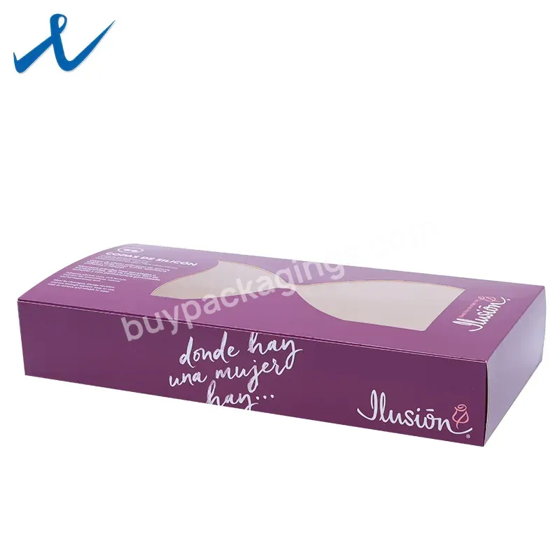 Purple Folding Carton Box Custom Logo Packaging Boxes For Underwear Skincare Cosmetic Packaging Paper Boxes