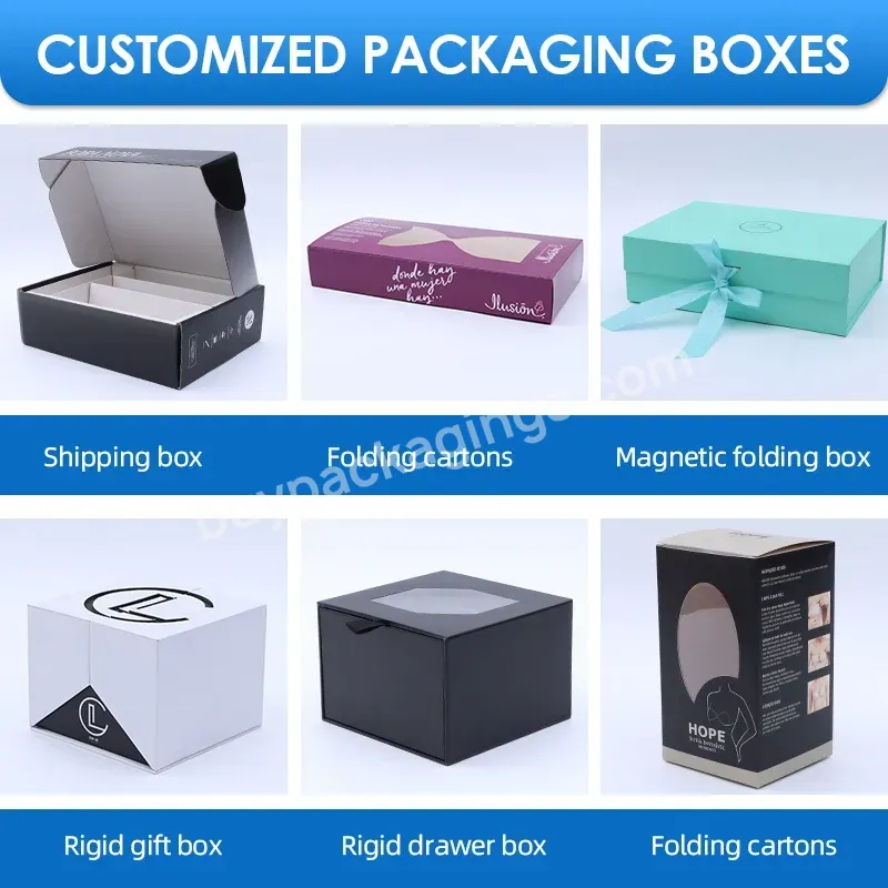 Purple Folding Carton Box Custom Logo Packaging Boxes For Underwear Skincare Cosmetic Packaging Paper Boxes