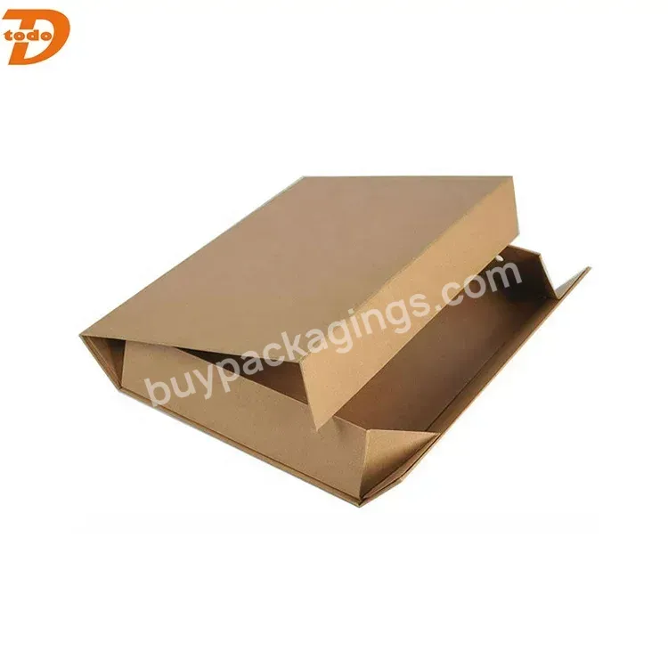 Recycled Delicate Design Foldable Kraft Brown Paper Gift Box Sticker Corrugated Paper Packing Boxes