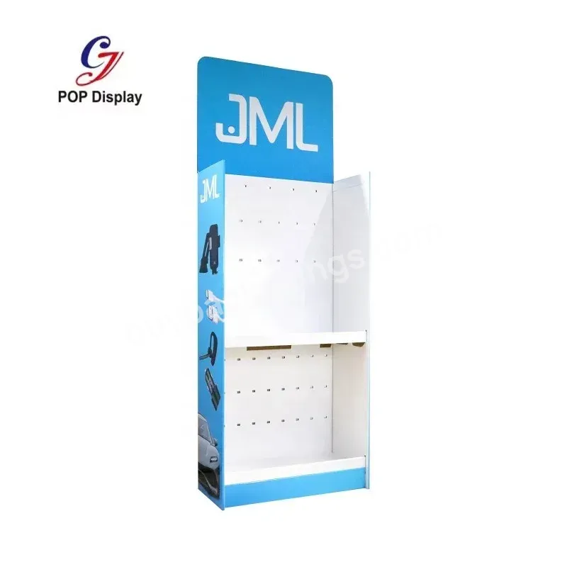 Recycled Material Cmyk Logo Customized Hanging Cardboard Corrugated Floor Display Stand Rack For Slippers Mobile Phone Accessory - Buy Hanging Display Stand For Slippers,Display Stand For Hanging Mobile Phone Accessories,Customized Hanging Cardboard