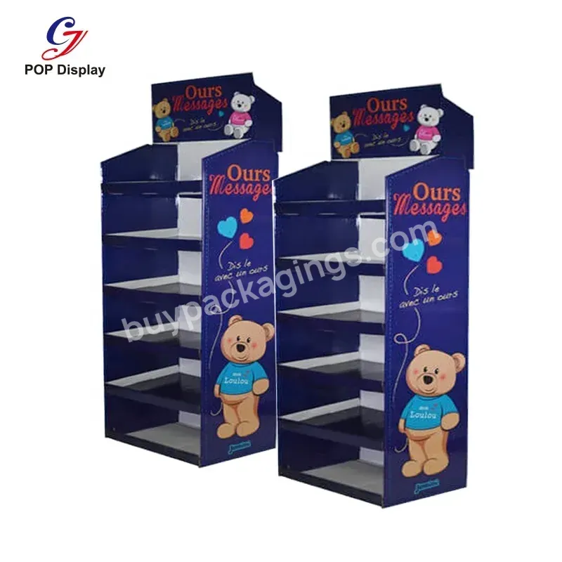 Recycled Material Custom Free Standing Cardboard Display Rack Paper Retail Stand Promotion Toy Pet Care Products Store Mall - Buy Cardboard Free Standing Display Rack,Toy Display Cardboard,Pet Retail Display Stand.