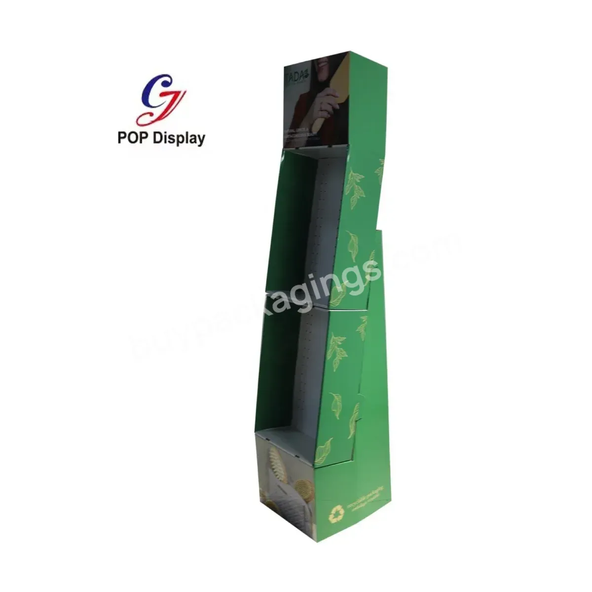 Recycled Materials Cmyk Logo Printing Paper Retail Cardboard Floor Display With Hooks Hanging Display Rack For Stationery Store - Buy Hanging Display Rack With Hooks,Hooks Floor Stationery Cardboard Display Stand,Cardboard Floor Display With Hooks.