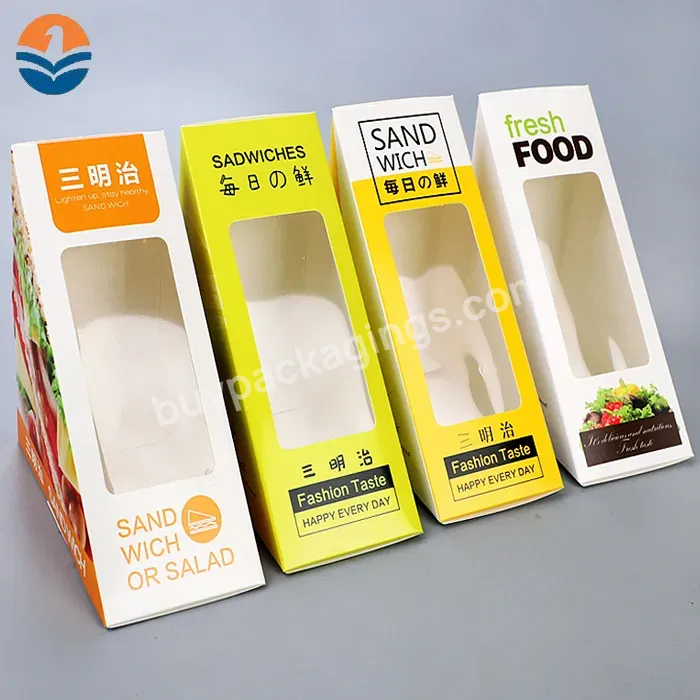 Sandwich Kraft Paper Box Folding Paper Box Packaging With Clear Window