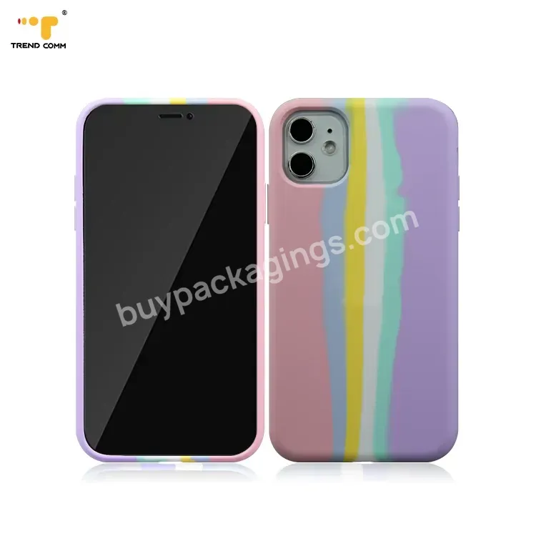 Silicone Case Rainbow For Iphone 11 Custom Girl Smooth Trending Phone Cases 2021