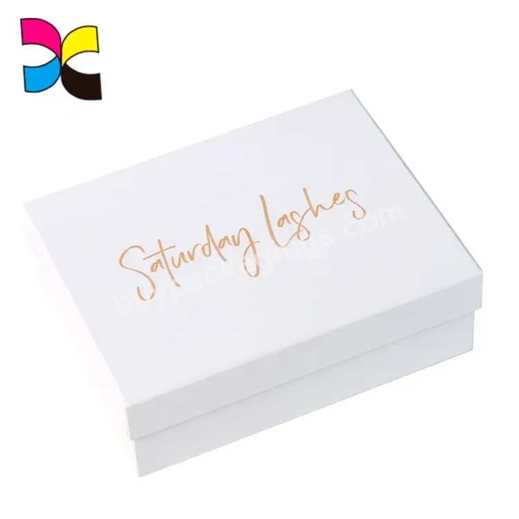 Simple Design Printing Special Surface Finishing Golden Hot Stamping Foldable Rigid Box