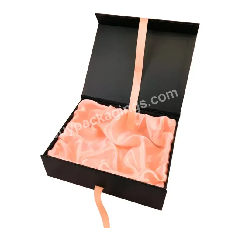 Soy Ink Manufacture Custom Magnetic Gift Paper Boxes Wholesale Custom Wig Boxes With Logo - Buy Magnetic Boxes Packaging Luxury,Black Gift Box With Magnetic Lid,Magnetic Gift Box With Silk.