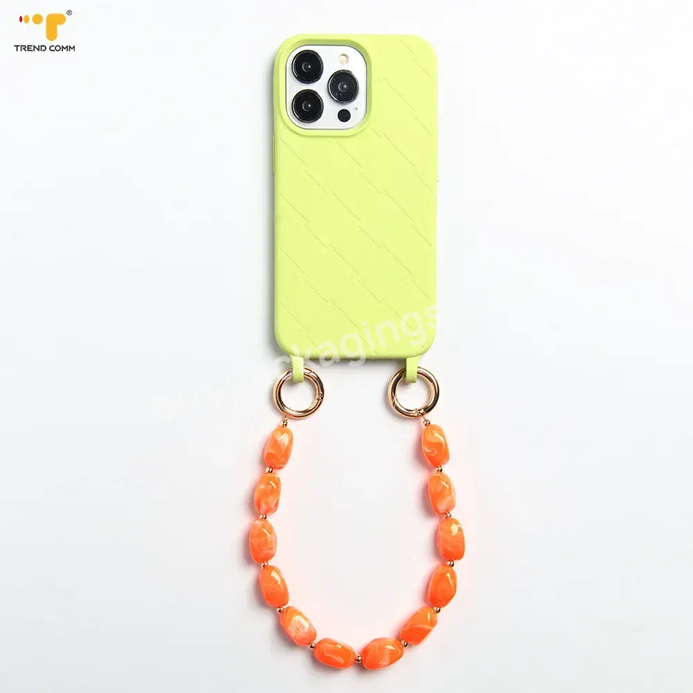 Strap Hang Around Neck Cute Pretty Big Custom Universal Pearl Beaded Crossbody Mobile Phone Chains For Iphone 11 12 13 14 15 - Buy Phone Beaded Chain,Cross Body Phone Chain,Cell Phone Chain Crossbody.