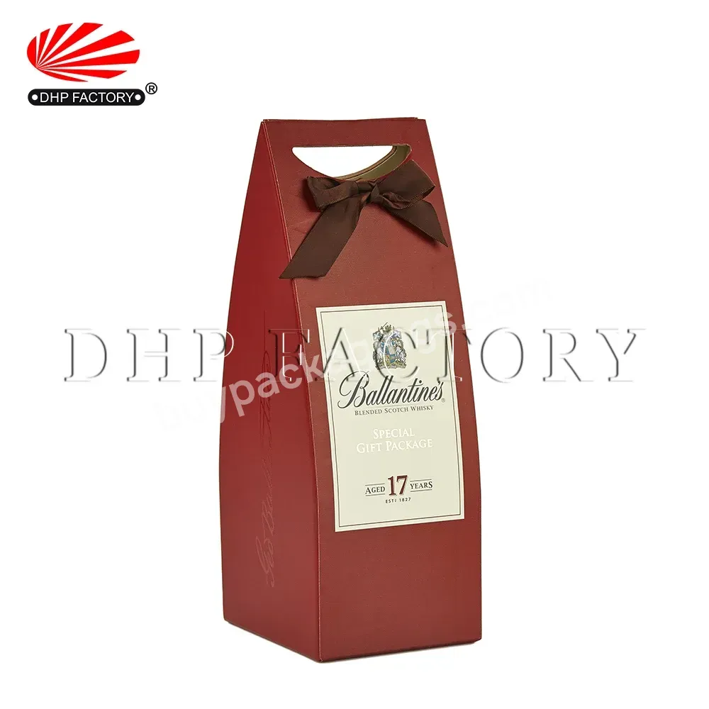 Suitcase Handle Leather Wine Gift Packaging Box