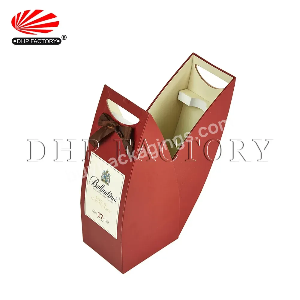 Suitcase Handle Leather Wine Gift Packaging Box