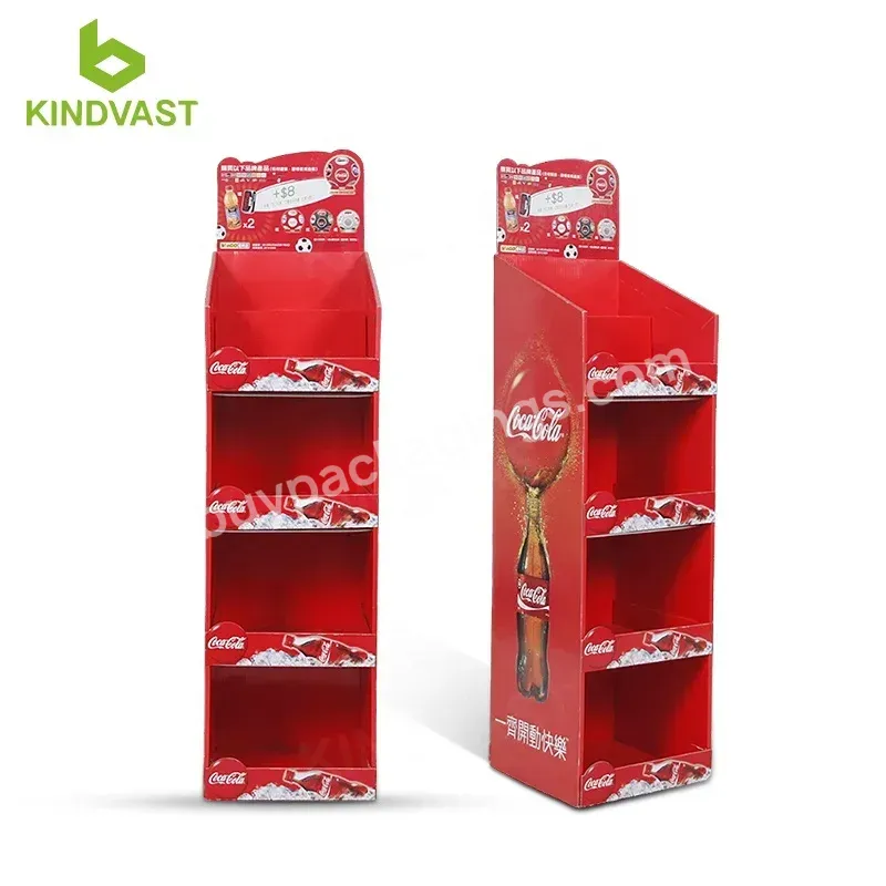 Supermarket Cardboard Display Racks For Drink Display Stand