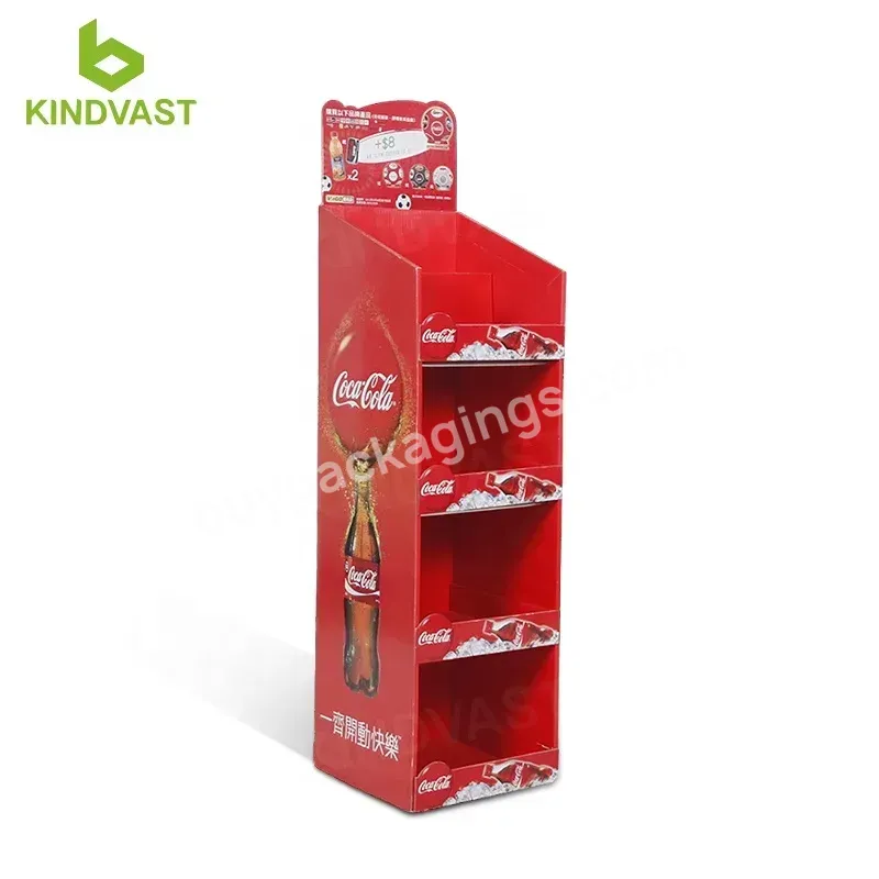 Supermarket Cardboard Display Racks For Drink Display Stand