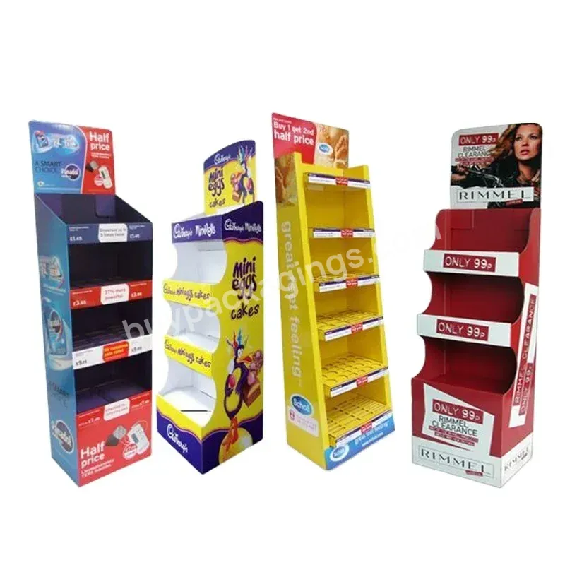 Supermarket Mall Easy Assembly Flat Packed Cardboard Floor Display Stand Paper Shelf Tower For Candy And Sweets Chocolate - Buy Sweets And Candy Display Stand,Cardboard Floor Display Shelf,Chocolate Stand Display Rack.