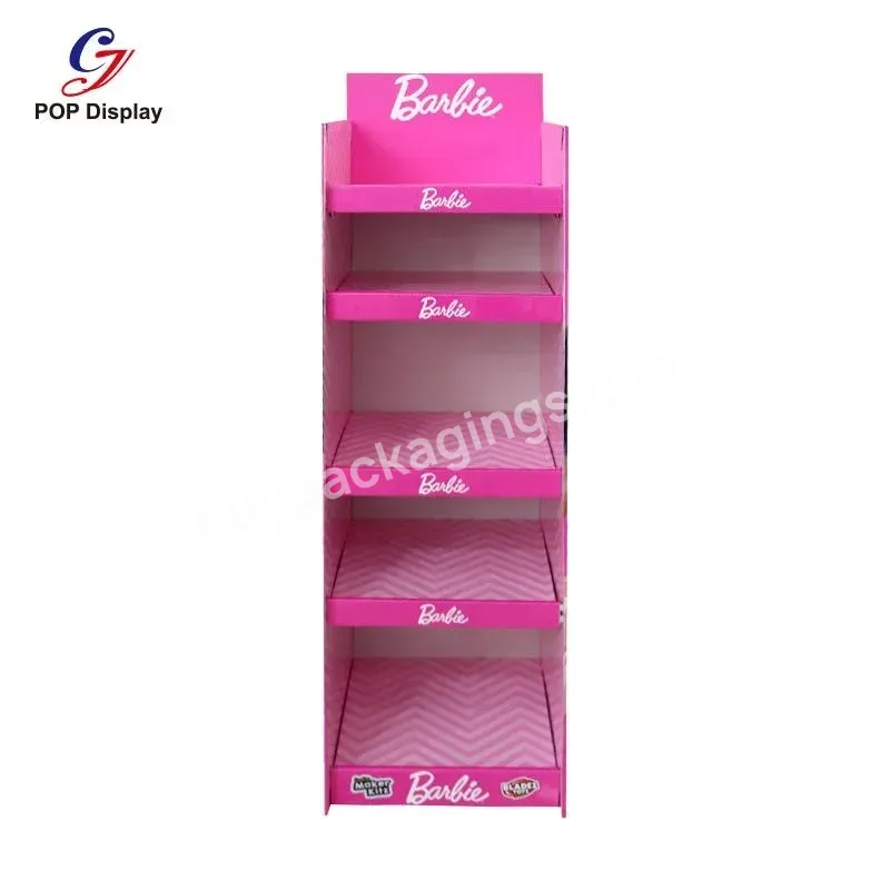 Suppliers Custom 4 Tier Corrugated Carton Cosmetic Display Stands Cardboard Free Standee Display Shelf Supermarket Promotion - Buy Custom Cosmetic Display Stands,Custom Display Shelf,4 Tier Corrugated Carton Display Stand Suppliers.