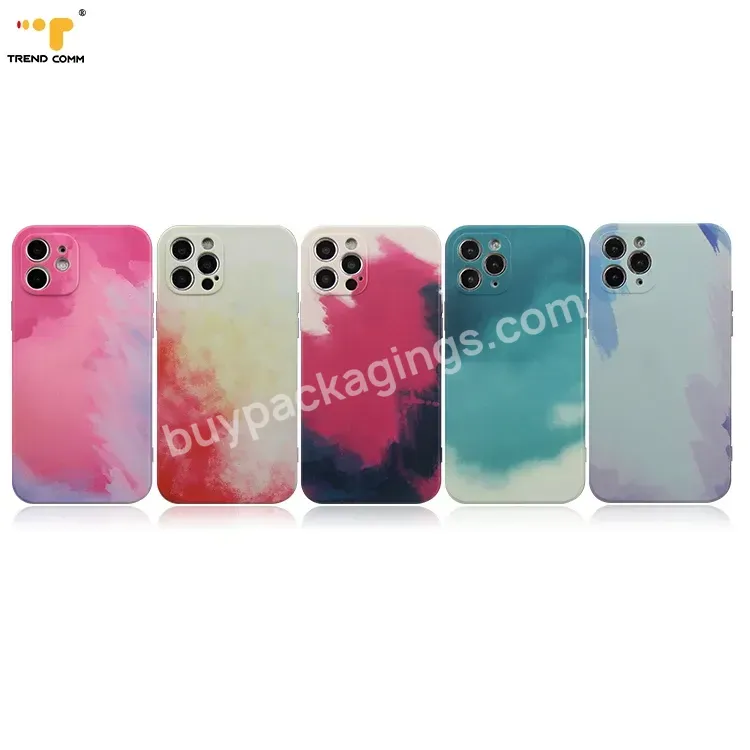 Tie Dye Phone Case For Iphone 12 12 Pro Soft Customized Gradient Tpu Mobile Cover Printed - Buy Rainbow Phone Case,For Iphone 11 Pro Max Case,Phone Silicone Cover.