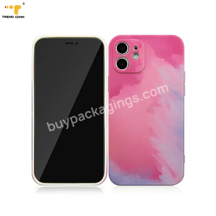 Tie Dye Phone Case For Iphone 12 12 Pro Soft Customized Gradient Tpu Mobile Cover Printed - Buy Rainbow Phone Case,For Iphone 11 Pro Max Case,Phone Silicone Cover.