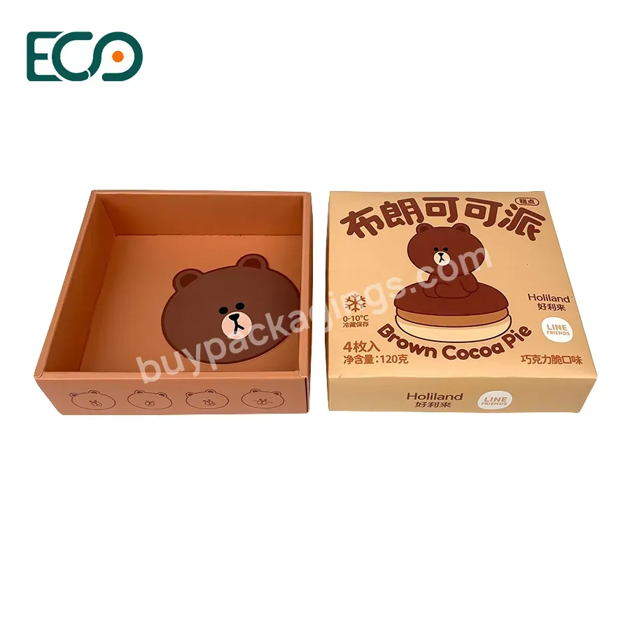 Top And Bottom Cardboard Box Packaging Food Paper Box For Cake Pizza Sushi