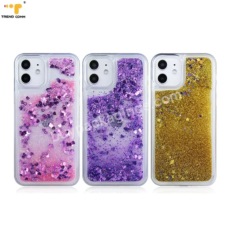 Tpu Pc Bling Quicksand Glitter Casing For Iphone 12 Pro Liquid Phone Case - Buy Liquid Phone Case,For Iphone 12 Case,Quicksand Glitter Phone Case.