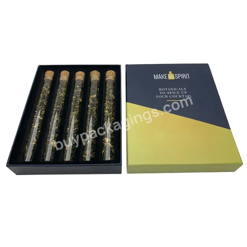 Traditional Luxury Glass Tube Packaging Herbs Spice Gift Box