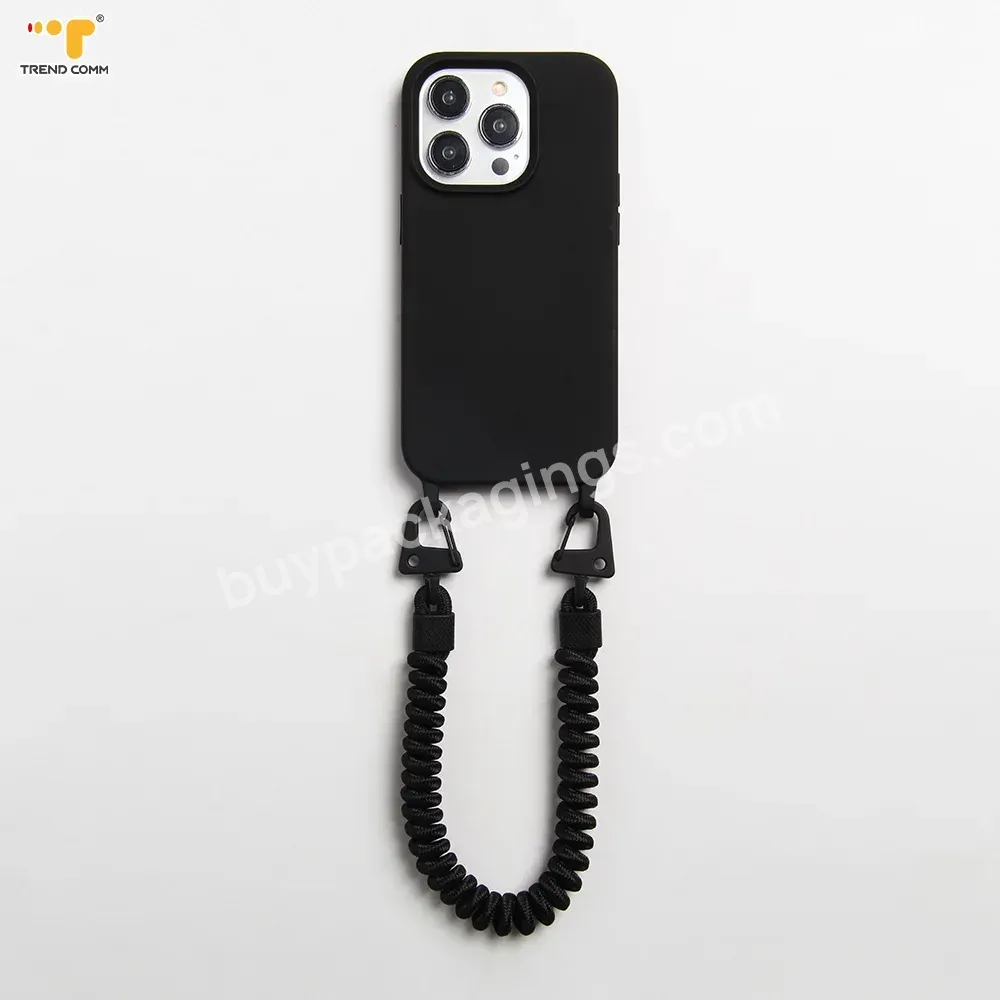 Universal Waterproof Cute Polyester Key Id Card Crossbody Neck Phone Beaded Chain Charm Lanyard Wrist Strap