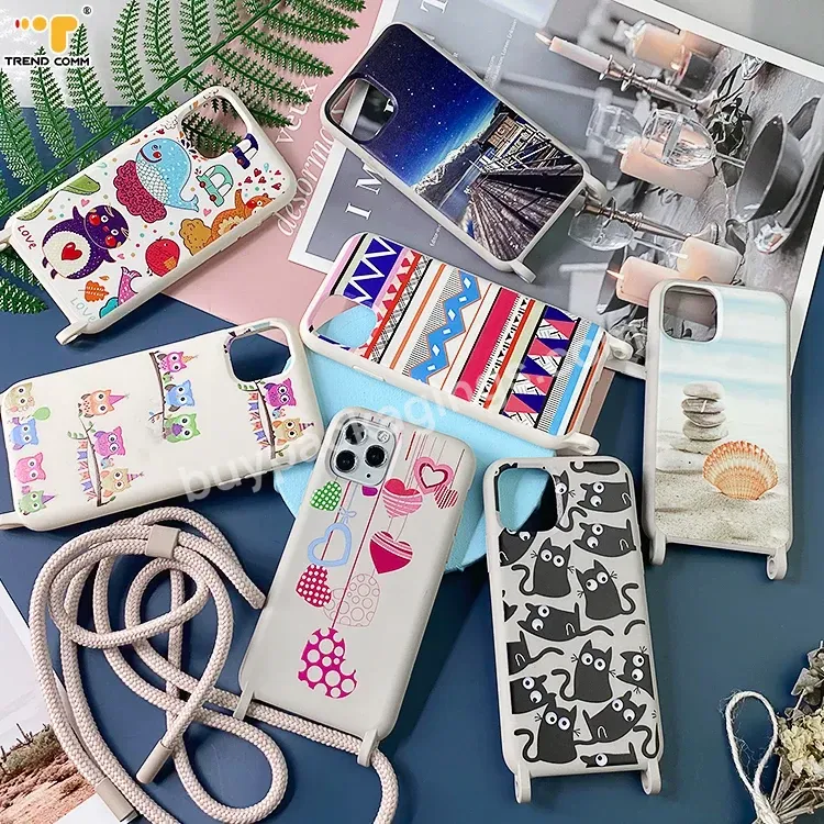 Uv Printing Animal Design Cellphone Holder Silicon Case With Detachable Ppm Sling For Iphone Xr-13 Series